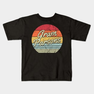 Gram Parsons Retro 70s Style Sunset Kids T-Shirt